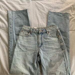 Garage Light Blue Straight Leg Jeans